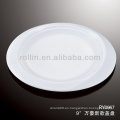 Plato de porcelana blanca de 9 &quot;de alto